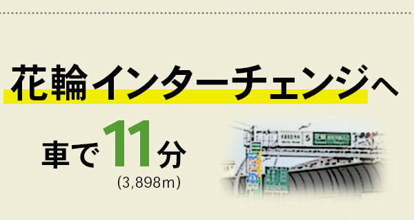 花輪インターチェンジへ車で11分